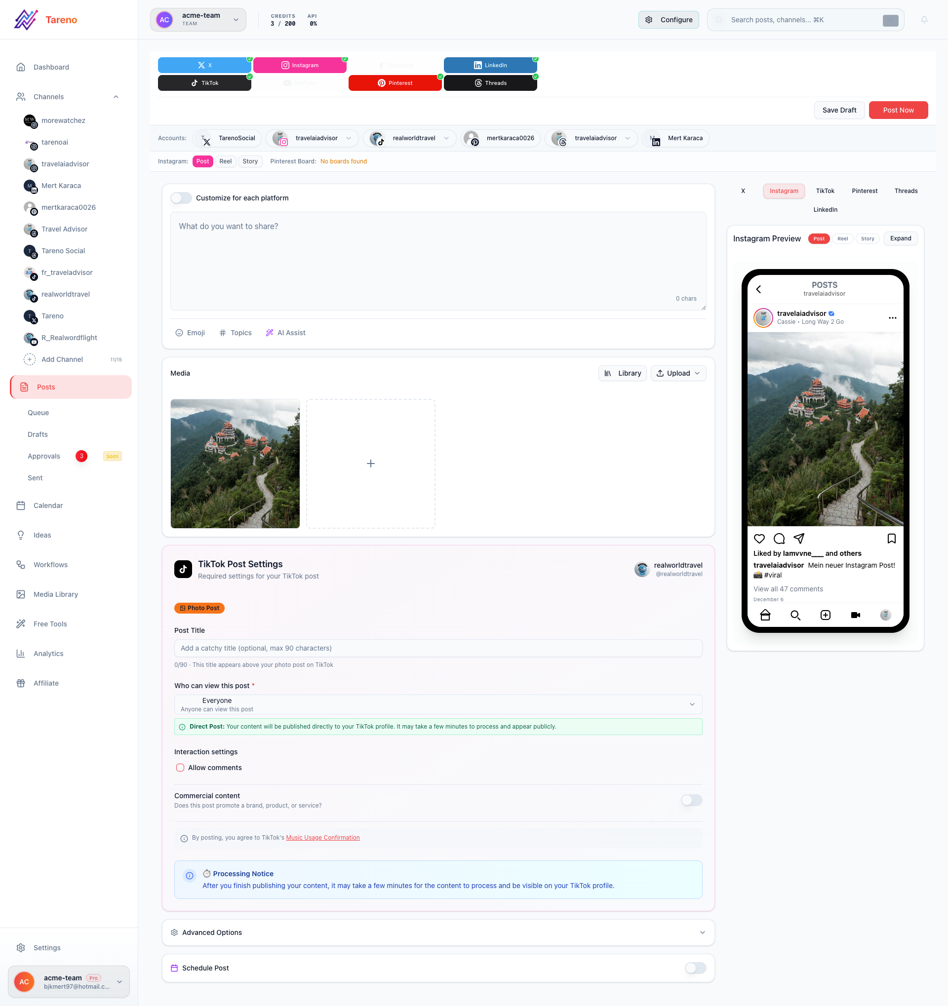 Completed post before scheduling